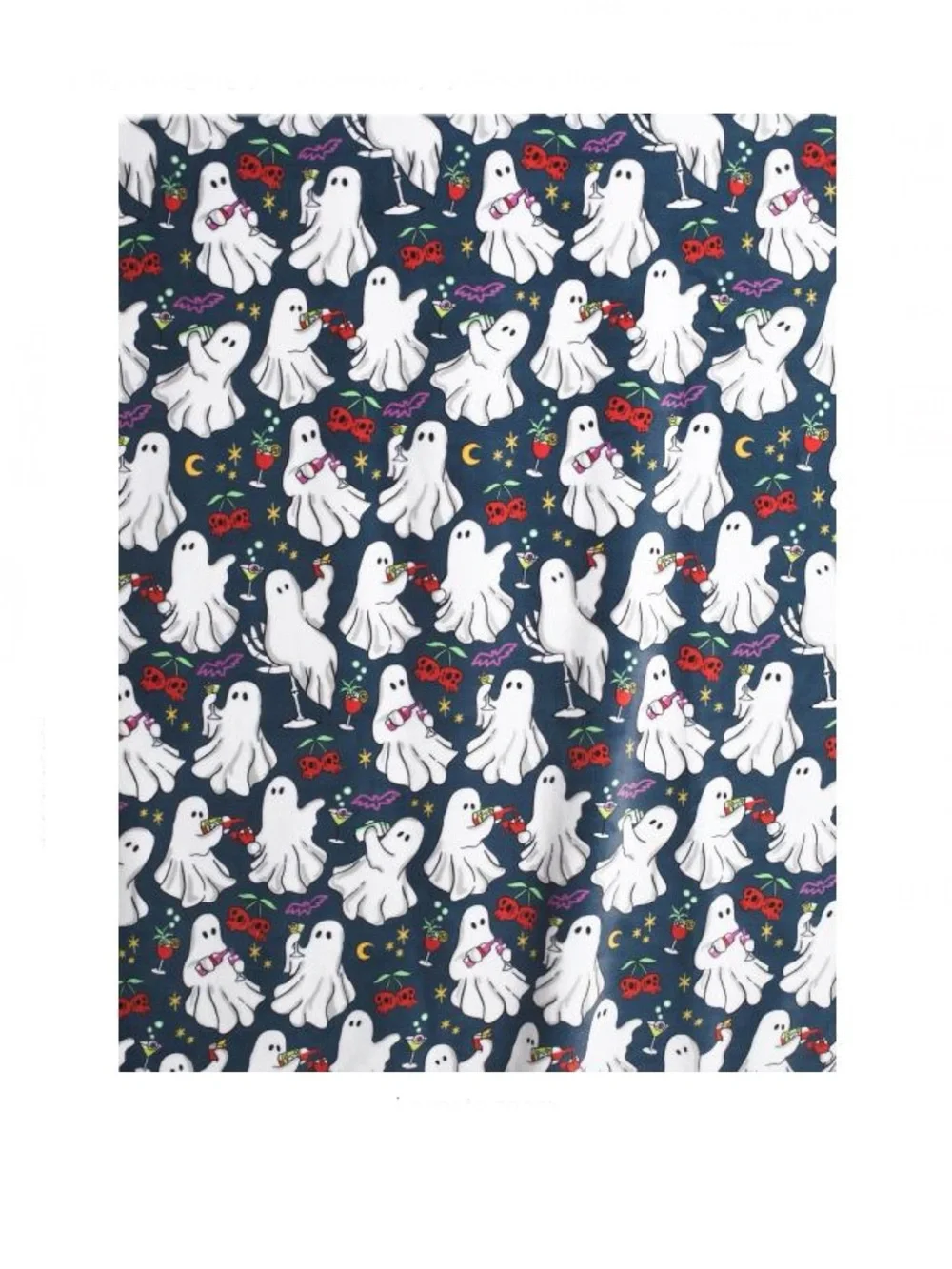 ISAAC MIZRAHI NEW YORK Plush Ghosts & Cocktails Reversible Throw NWTS